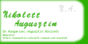 nikolett augusztin business card